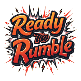 ready to rumble visuals SVG PNG design with bold lettering