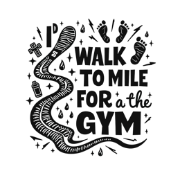 walk gym motivation SVG PNG design with bold lettering