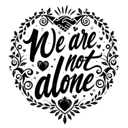 quote handshake heart floral SVG PNG design with bold lettering, black and white floral elements, an uplifting message
