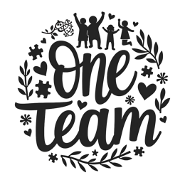 one team SVG PNG design with bold lettering, floral elements