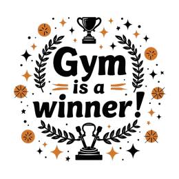 gym winner SVG PNG design with bold lettering
