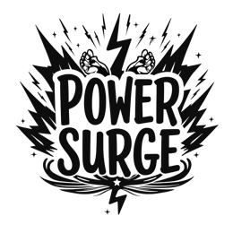 power surge graphics SVG PNG design with bold lettering