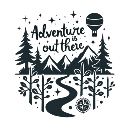 adventure hotairballoon SVG PNG design with bold lettering
