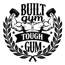 gym strong wreath SVG PNG design with bold lettering, black and white floral elements