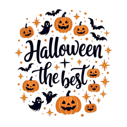 halloween pumpkins ghosts SVG PNG design with bold lettering