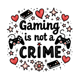 gaming play SVG PNG design with hand-drawn style, bold lettering