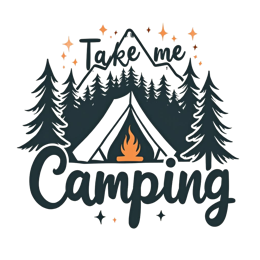 camping tent quote SVG PNG design with bold lettering