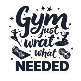 gym sticker SVG PNG design with bold lettering