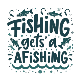 pop quotes afishing SVG PNG design with bold lettering