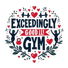 gym motivation hearts shirt SVG PNG design with bold lettering, black and white floral elements, an uplifting message