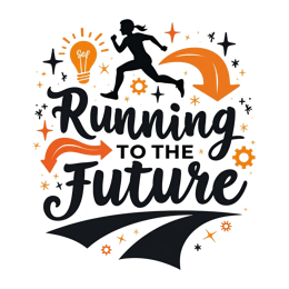 running future SVG PNG design with bold lettering