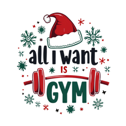 gym christmas shirt SVG PNG design with bold lettering