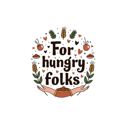 hungry folks graphics SVG PNG design with hand-drawn style, bold lettering