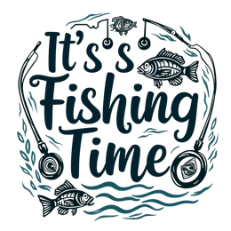 quotes fishing time SVG PNG design with bold lettering