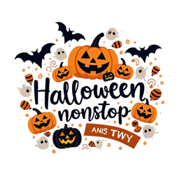 candles pumpkins SVG PNG design with bold lettering