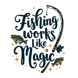 fishing magic SVG PNG design with bold lettering