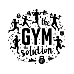 gym solution activity SVG PNG design with bold lettering