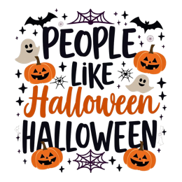 people pumpkins bats SVG PNG design with hand-drawn style, bold lettering