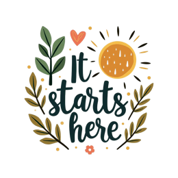 quote sun flora SVG PNG design with hand-drawn style, bold lettering, orange and red floral elements