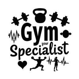 gym weightlifting health SVG PNG design with bold lettering