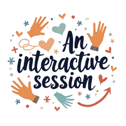 interactive session hands hearts SVG PNG design with bold lettering