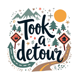 detour nature roadsign SVG PNG design with bold lettering
