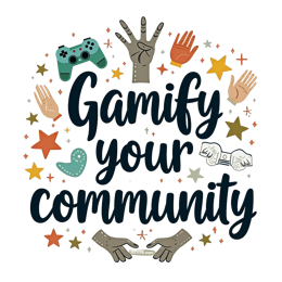 community gamification SVG PNG design with bold lettering
