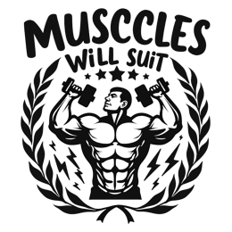 muscles weightlifting SVG PNG design with bold lettering, black and white floral elements