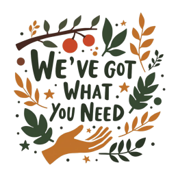 quote leaves hand SVG PNG design with hand-drawn style, orange and green floral elements