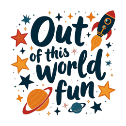 out of this world fun SVG PNG design with bold lettering
