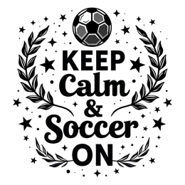 soccer quotes SVG PNG design with bold lettering, black and white floral elements