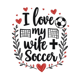 soccer love shirt SVG PNG design with bold lettering, black and white floral elements