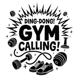 gym workout equipment SVG PNG design with bold lettering