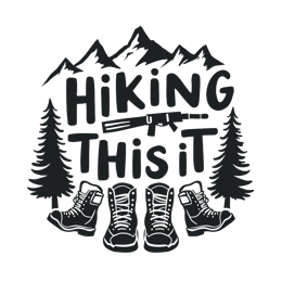 fitness boots nature SVG PNG design with bold lettering