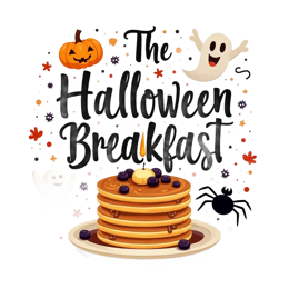 halloween breakfast pancakes SVG PNG design with bold lettering