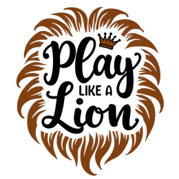 play like a lion shirt SVG PNG design with bold lettering