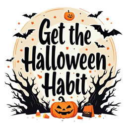 artshalloween habit SVG PNG design with bold lettering