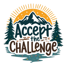 accept the challenge SVG PNG design with bold lettering