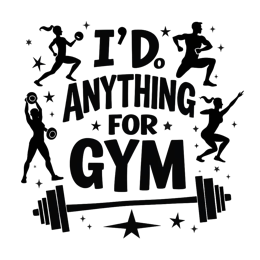 gym exercise motivation shirt SVG PNG design with bold lettering