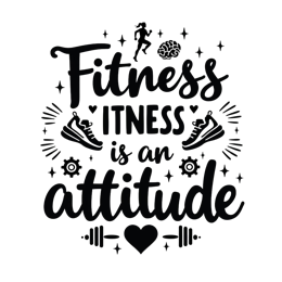 attitude motivation SVG PNG design with bold lettering, an uplifting message