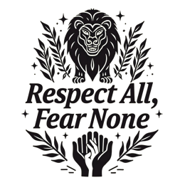 quote lion hands SVG PNG design with bold lettering, black and white floral elements