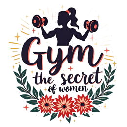 gym women floral SVG PNG design with bold lettering, floral elements