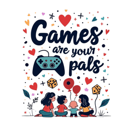 children friends SVG PNG design with bold lettering