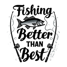 fish quote pole SVG PNG design with bold lettering