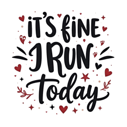 fine run today SVG PNG design with bold lettering, an uplifting message