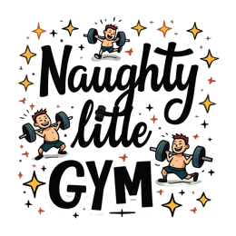 naughty little gym SVG PNG design with bold lettering