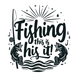illustration fish shirt SVG PNG design with bold lettering