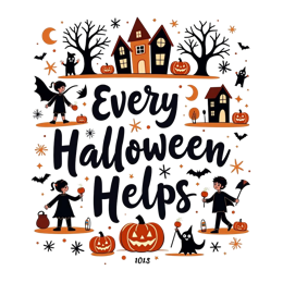 halloween characters SVG PNG design with bold lettering