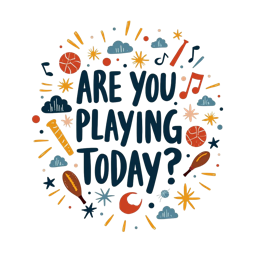 playing activity SVG PNG design with bold lettering