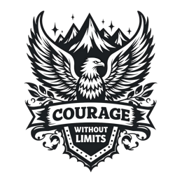 courage SVG PNG design with bold lettering